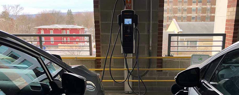 Charging station in Ithaca, New York