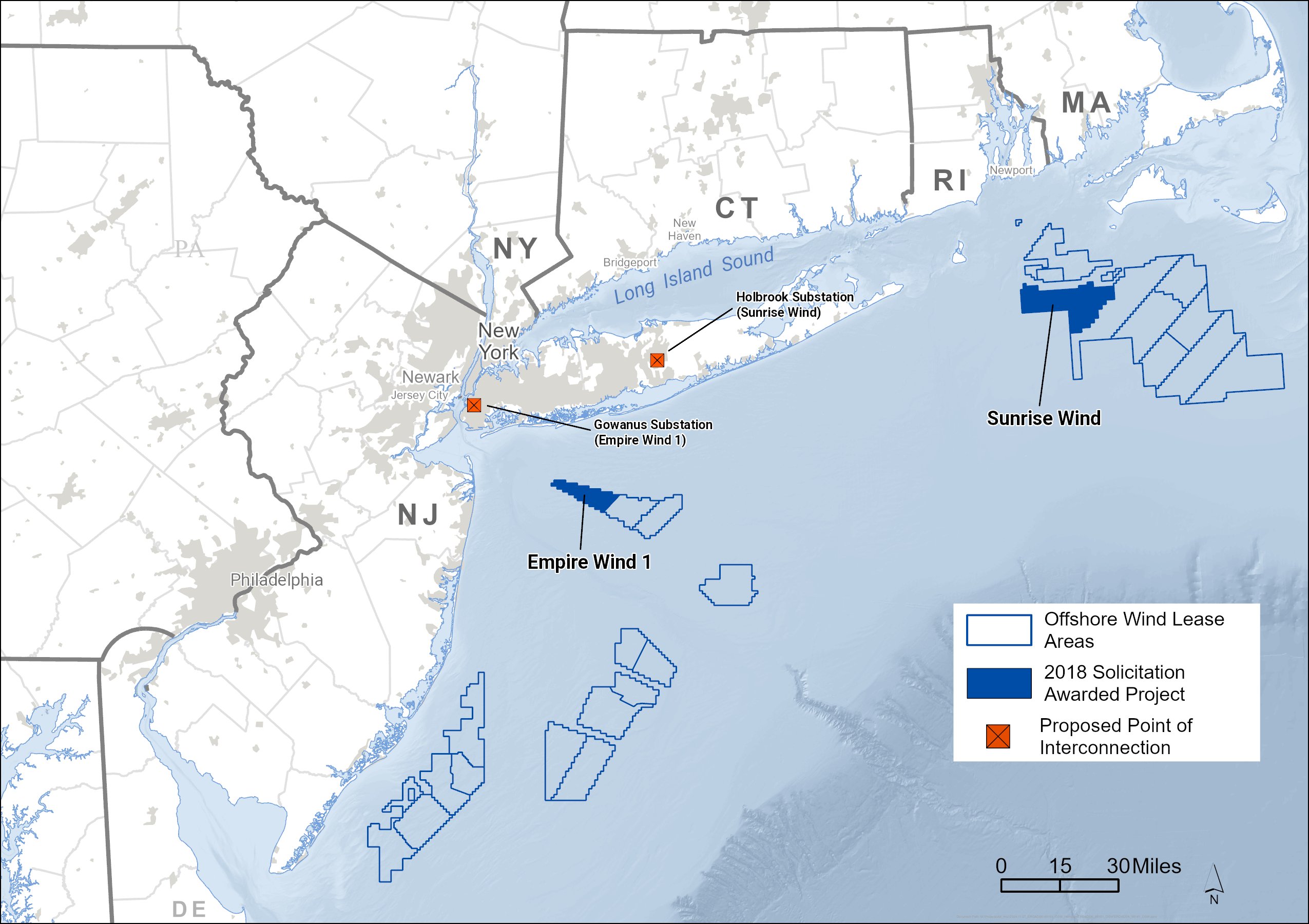 2018 Offshore Wind Project Map