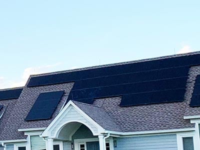 solar installation on home